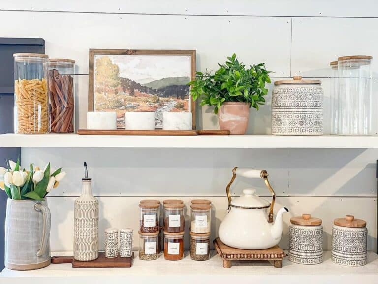 Shelves Demonstrate Spice Storage Ideas