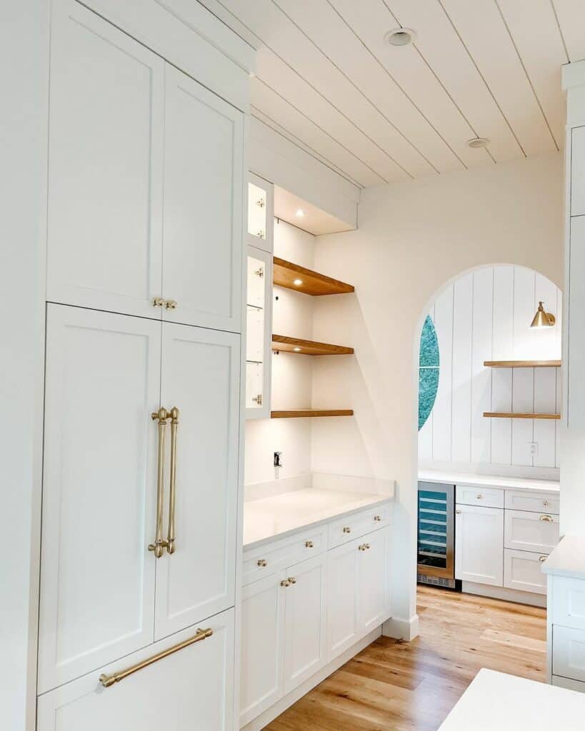 Shiplap Ceiling With Recessed Lighting