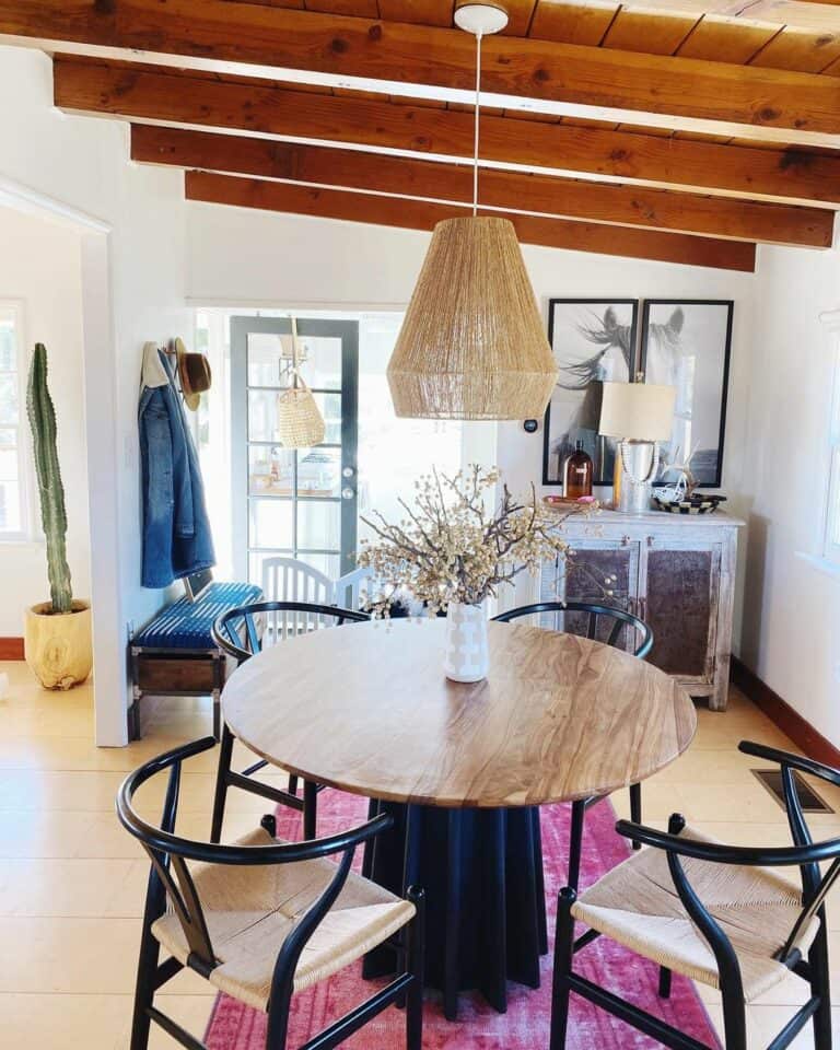 Slanted Ceilings and Pedestal Table