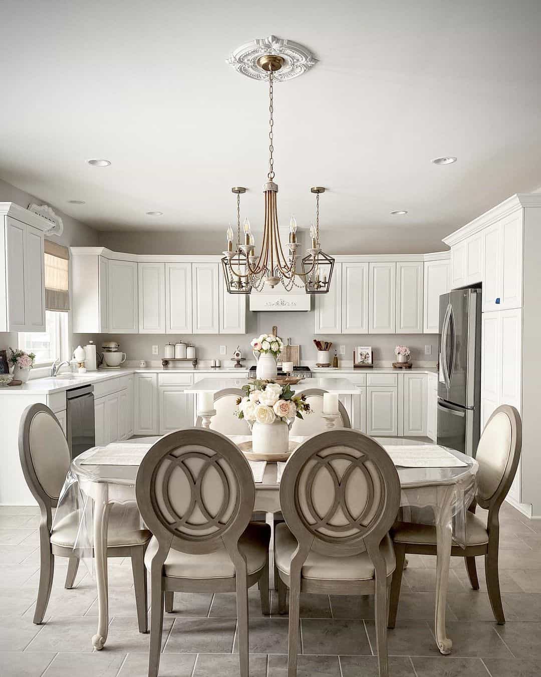 Small Kitchen With Farmhouse Pendant and Recessed Lights Soul & Lane