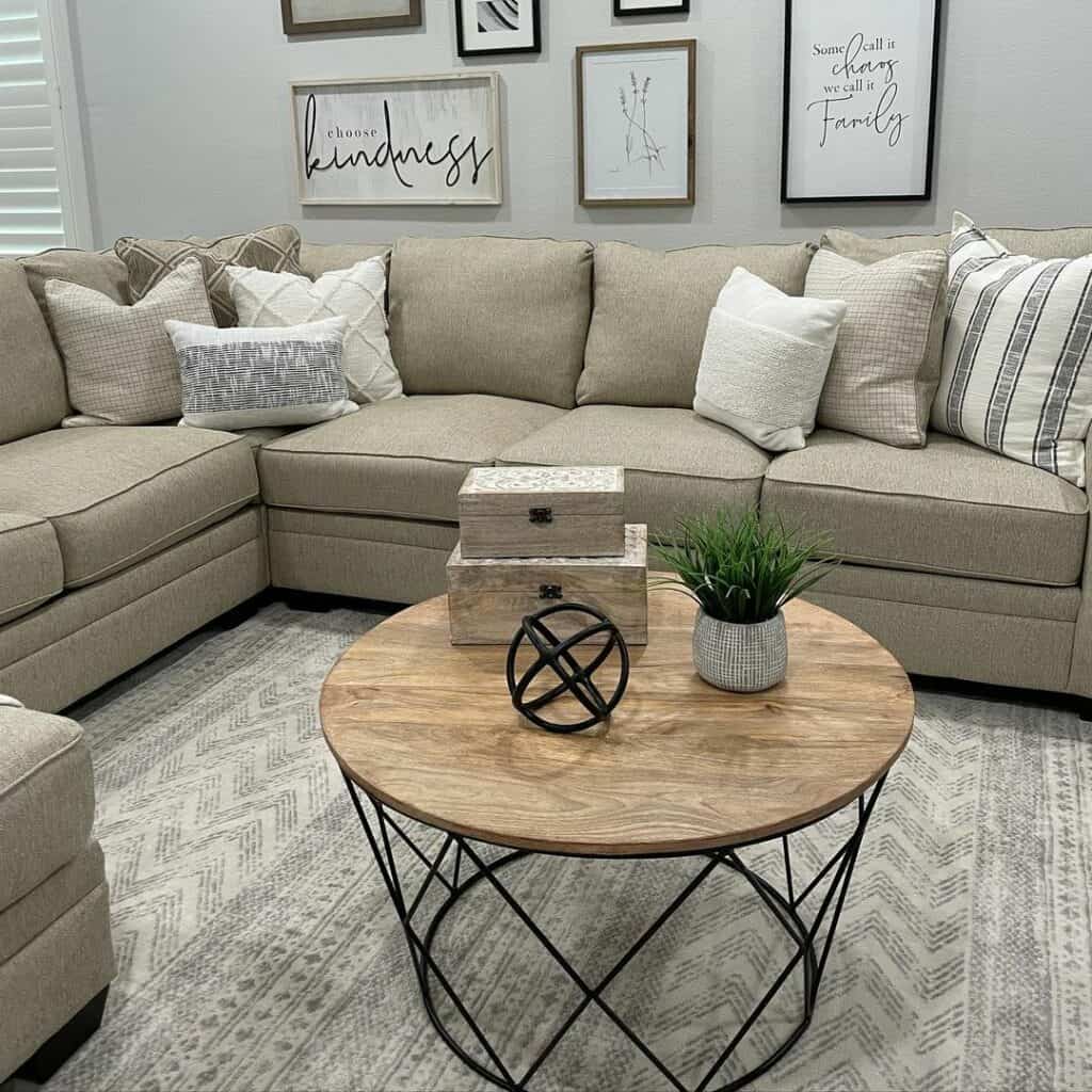 Small Living Room Sectional Layout With Coffee Table