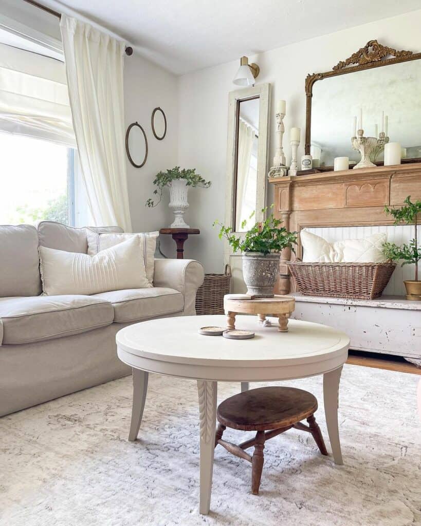 Subtle Off-white Vintage Living Room