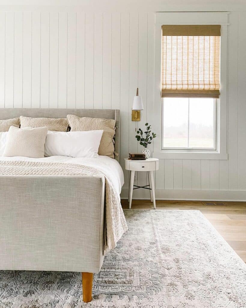 Textured Gray Headboard With Tan Accents Soul & Lane