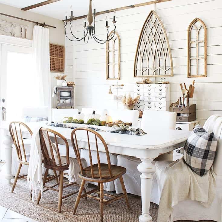 Thrifty and Chic Farmhouse Formal Dining Room