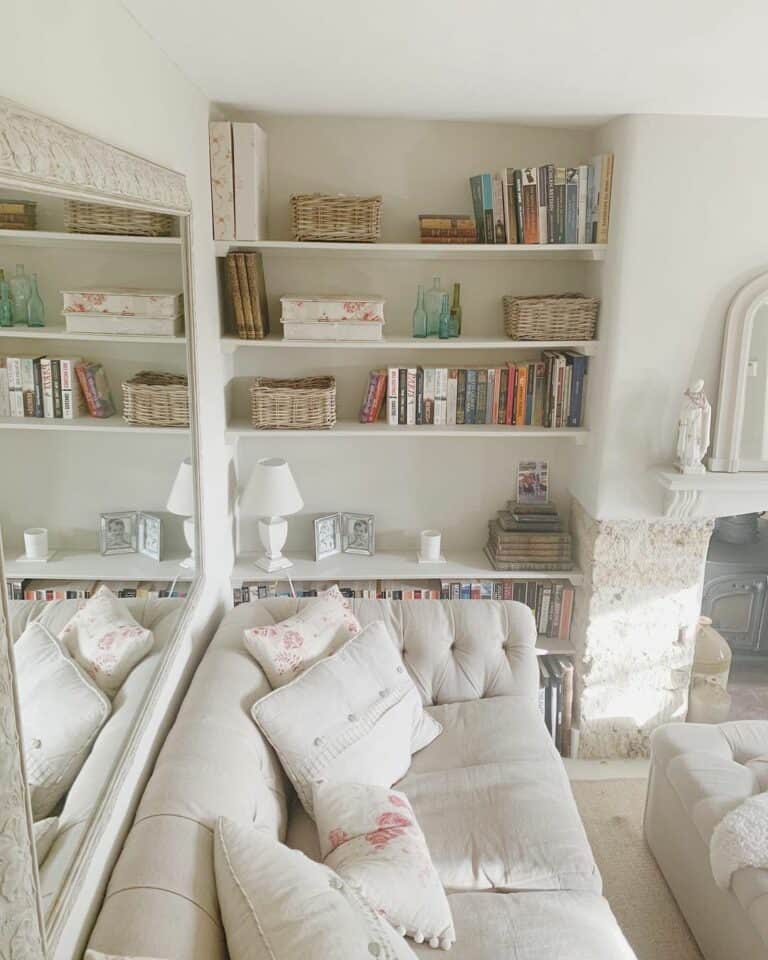Vintage White Shelving Design