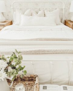 White DÃ©cor Fills a Charming Bedroom