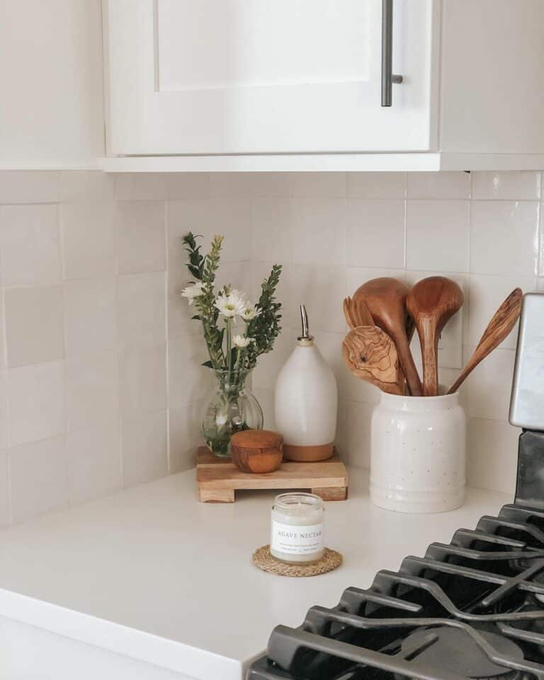 White Kitchen With Organic DÃ©cor