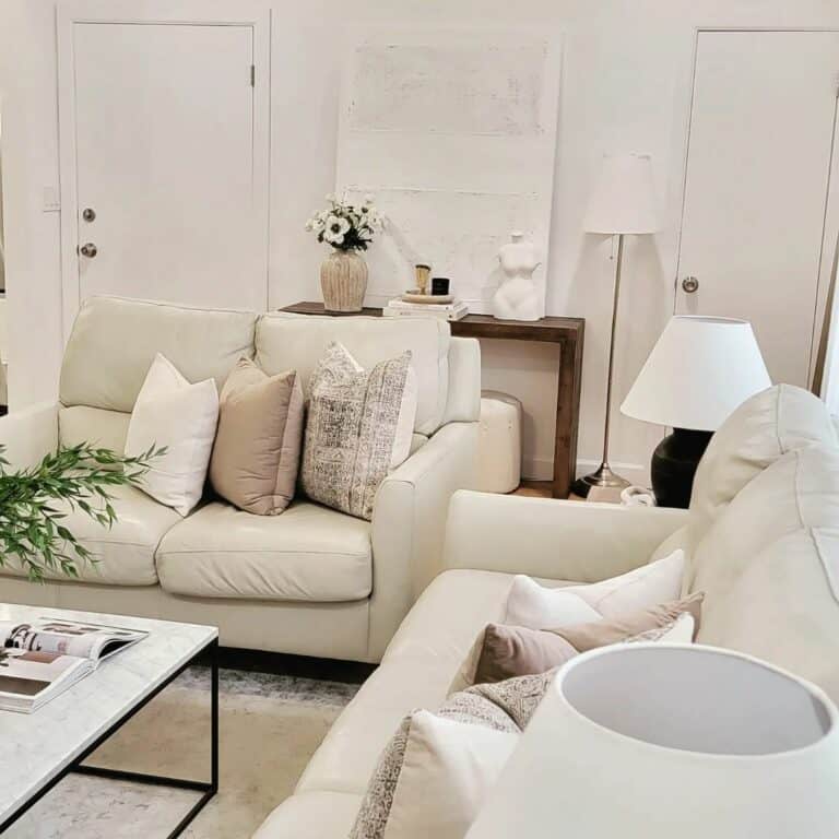 White Leather Sofas for a Neutral Design