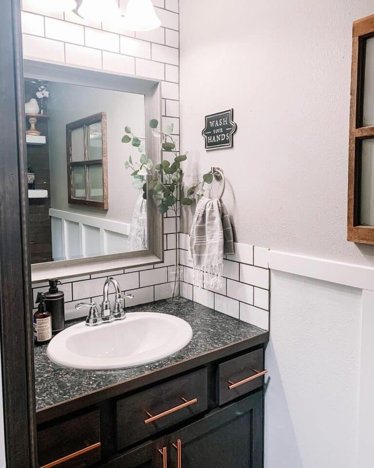 White Subway Tile With Board and Batten Wall