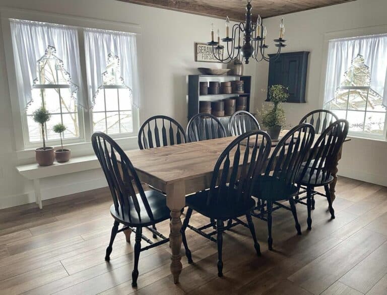 Windsor Dining Chairs With a Handcrafted Table