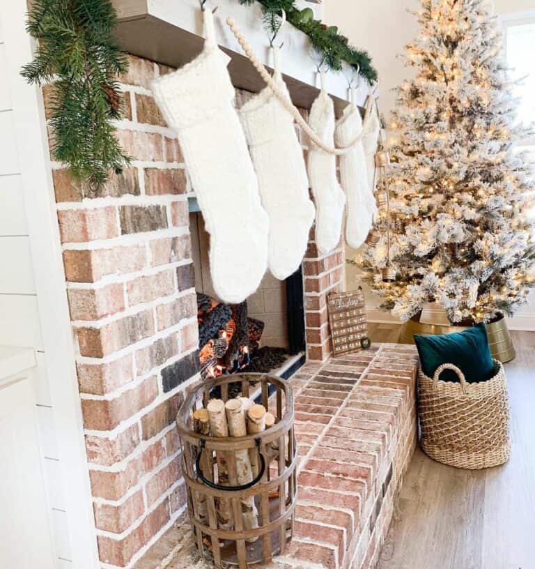 Wooden Basket for Indoor Firewood Storage
