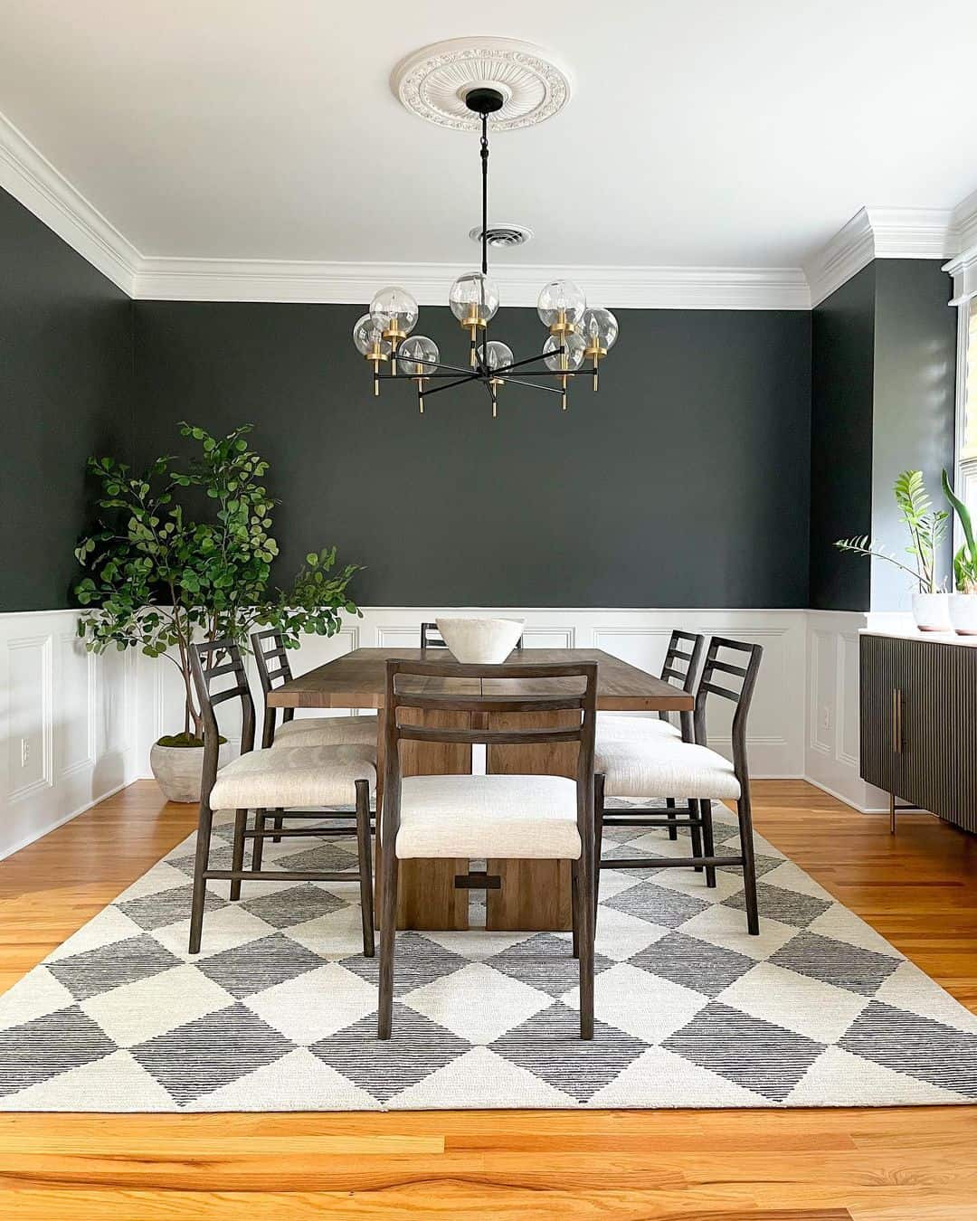 Wrought Iron Walls in Modern Dining Room Soul & Lane