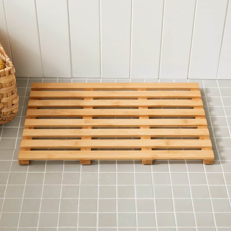 bamboo bath mat
