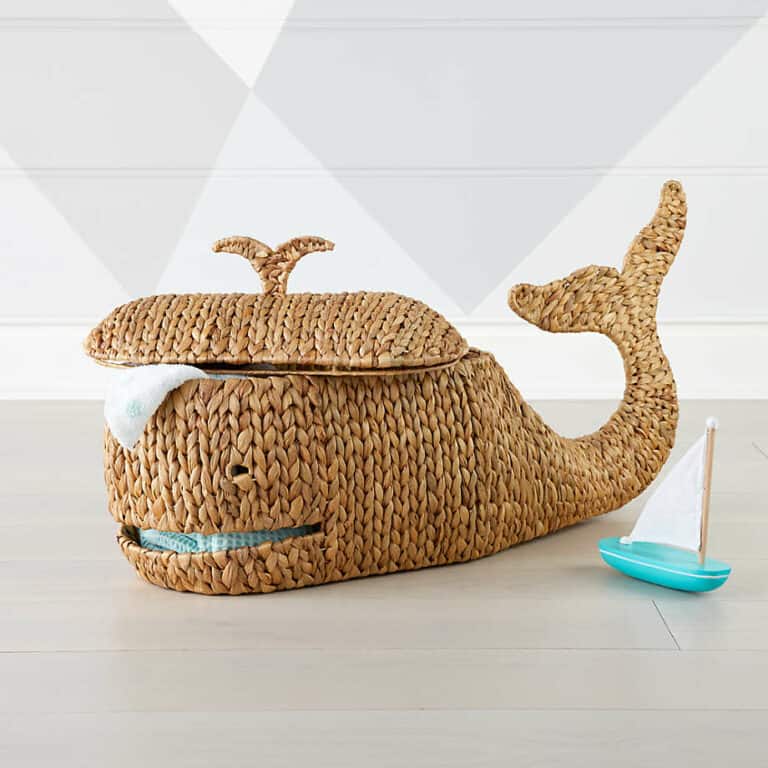 whale nursery basket