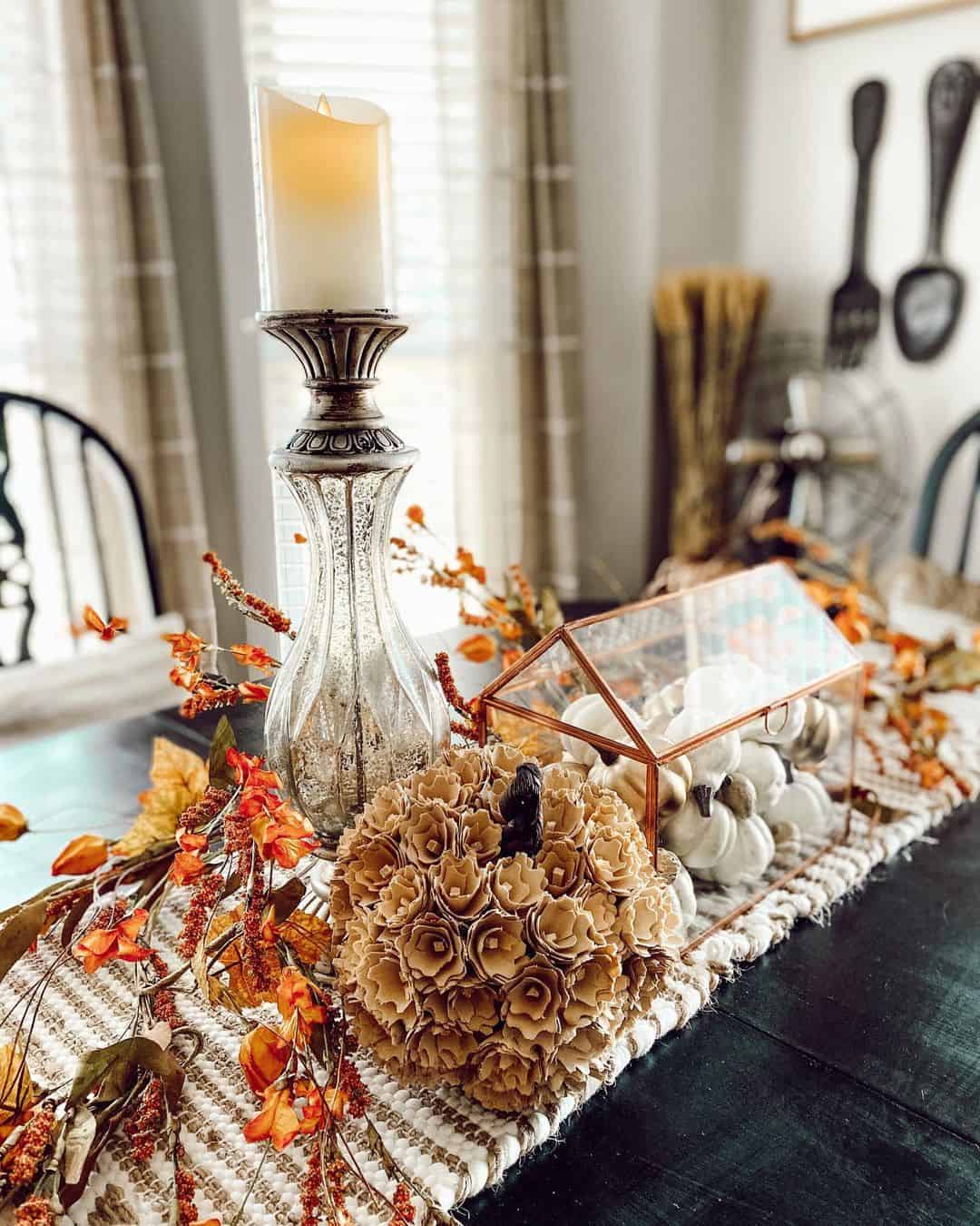 Autumn Foliage Centerpiece for a Thanksgiving Table - Soul & Lane