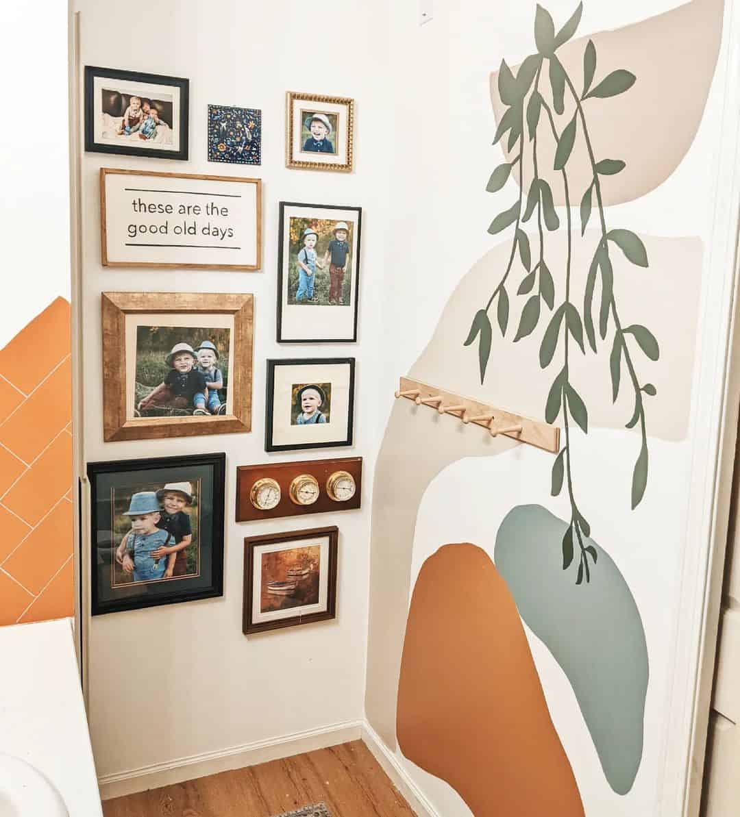 Bathroom Corner With Mixed Media Gallery Wall Soul & Lane