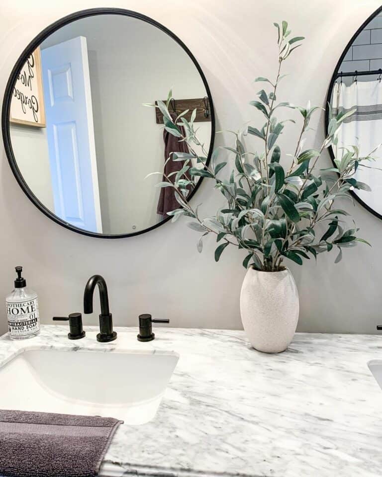 Bathroom Vanity With Marble Countertop
