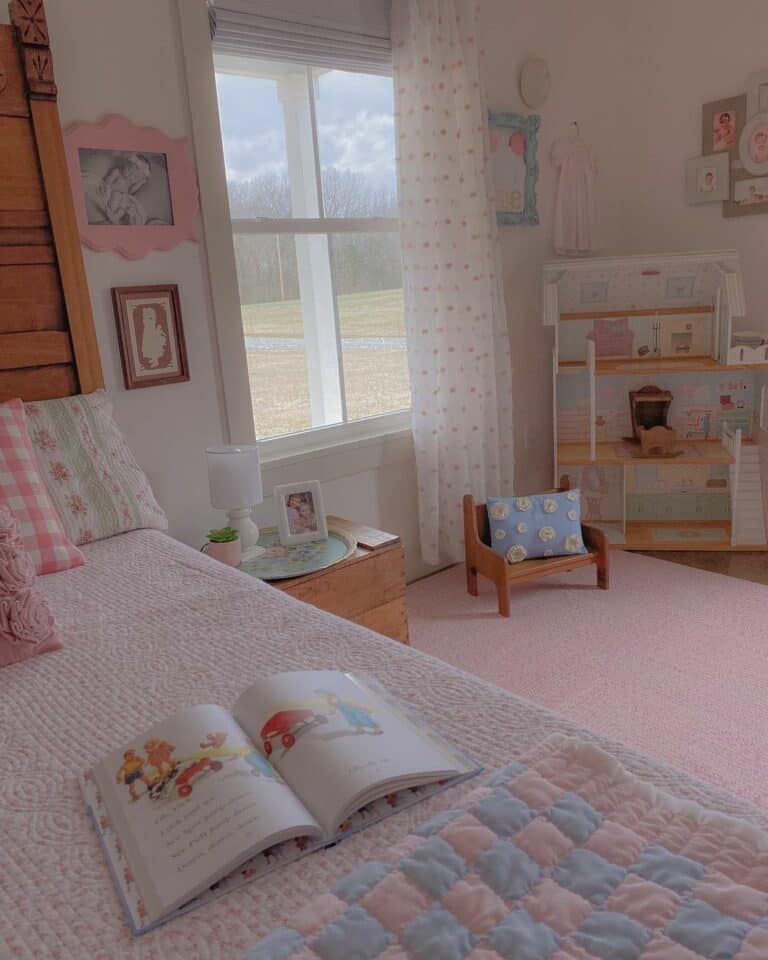 Bedroom Designed With a Dollhouse Appearance