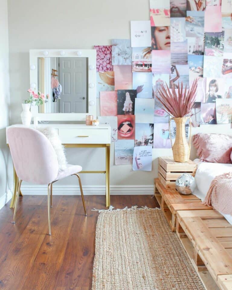 Bedrooms for Teens With Magazine Collage Wall