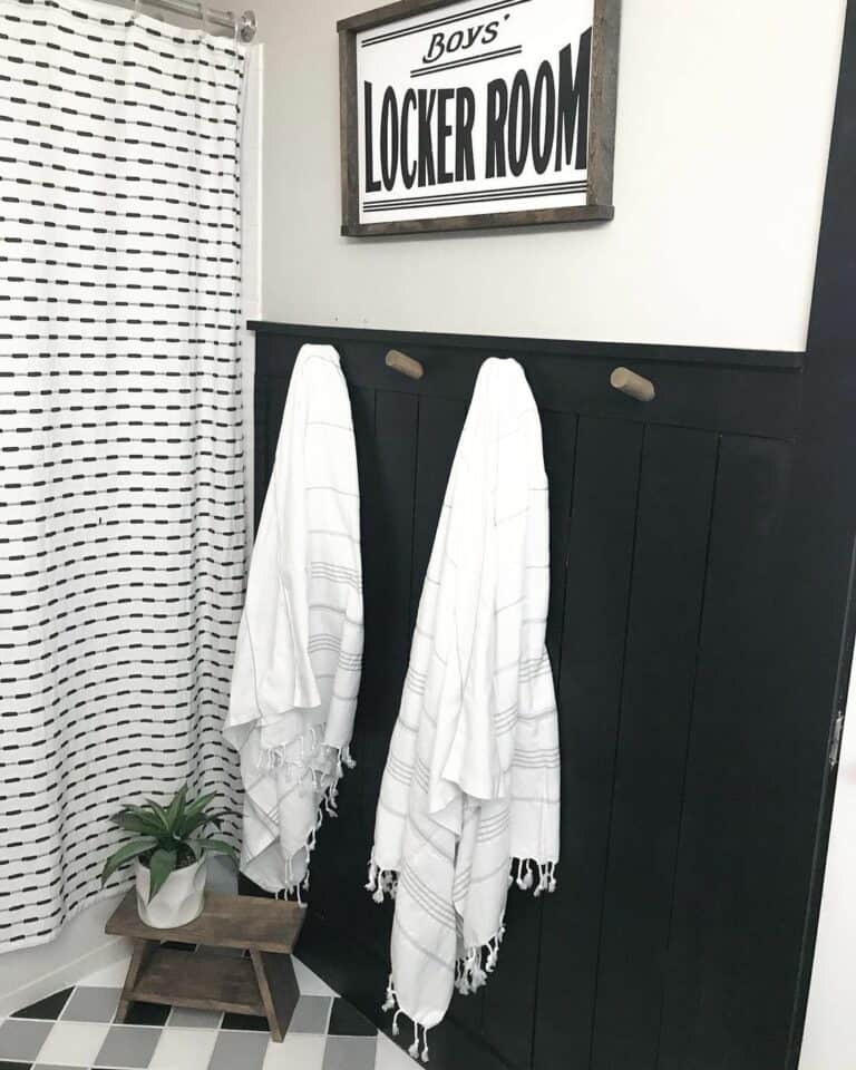 Black-and-White Boys Bathroom Ideas