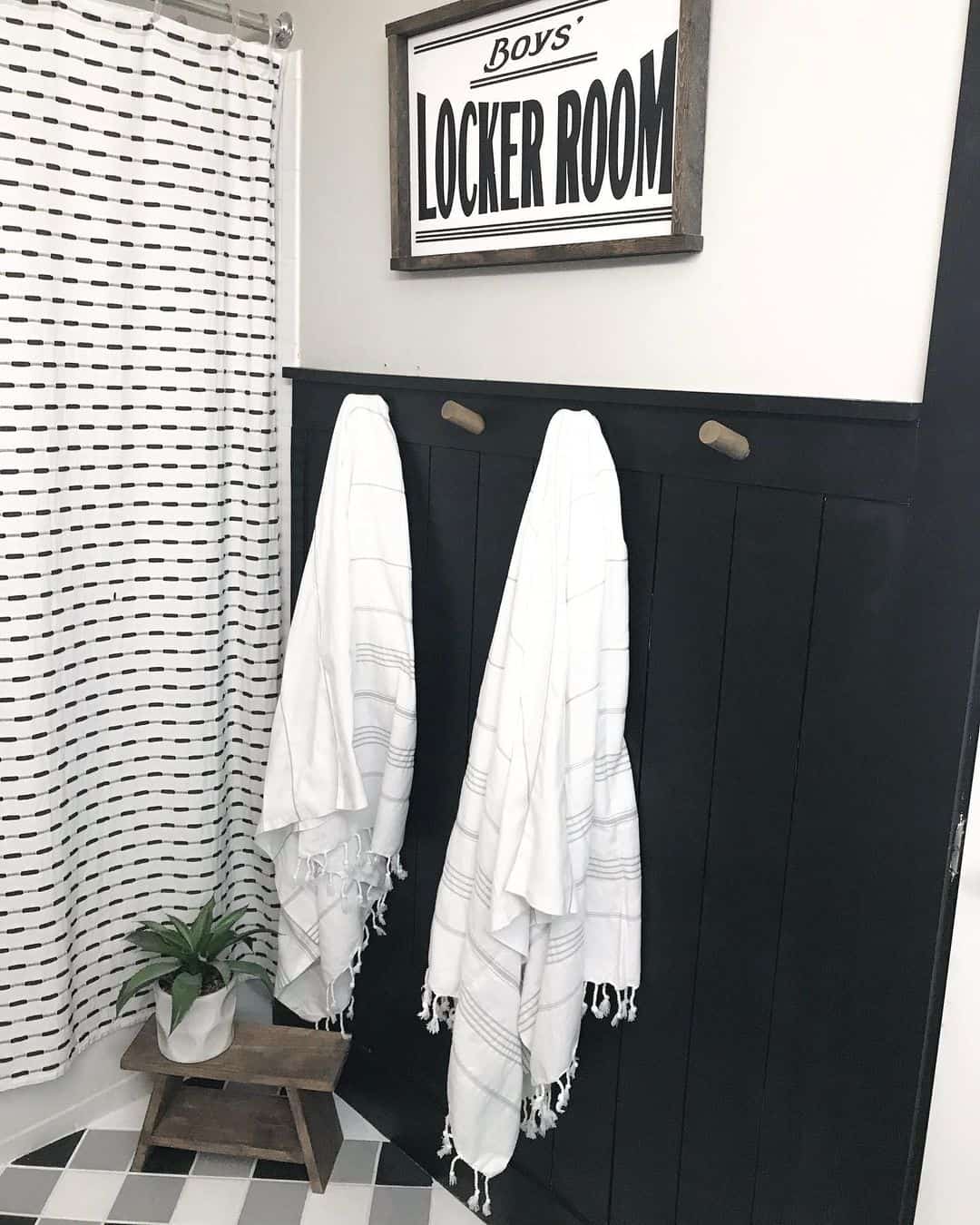 Black-and-White Boys Bathroom Ideas - Soul & Lane