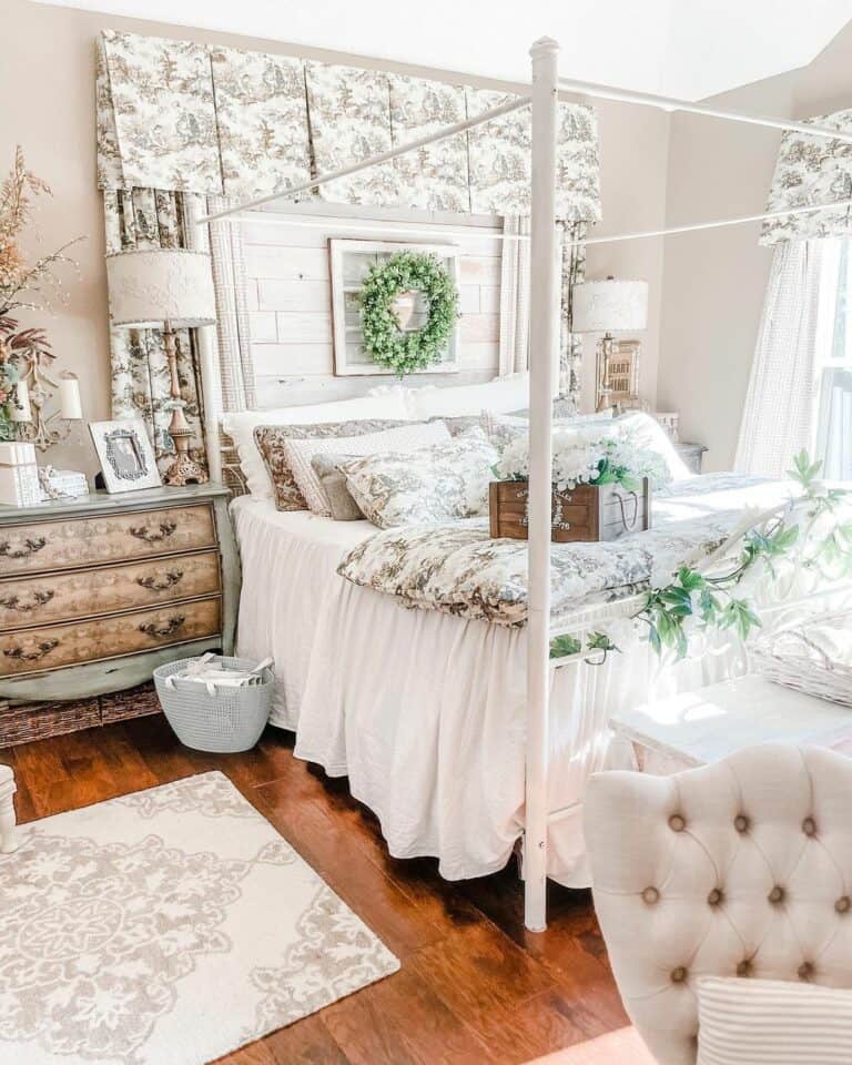 Canopy Bed With Window-like Headboard