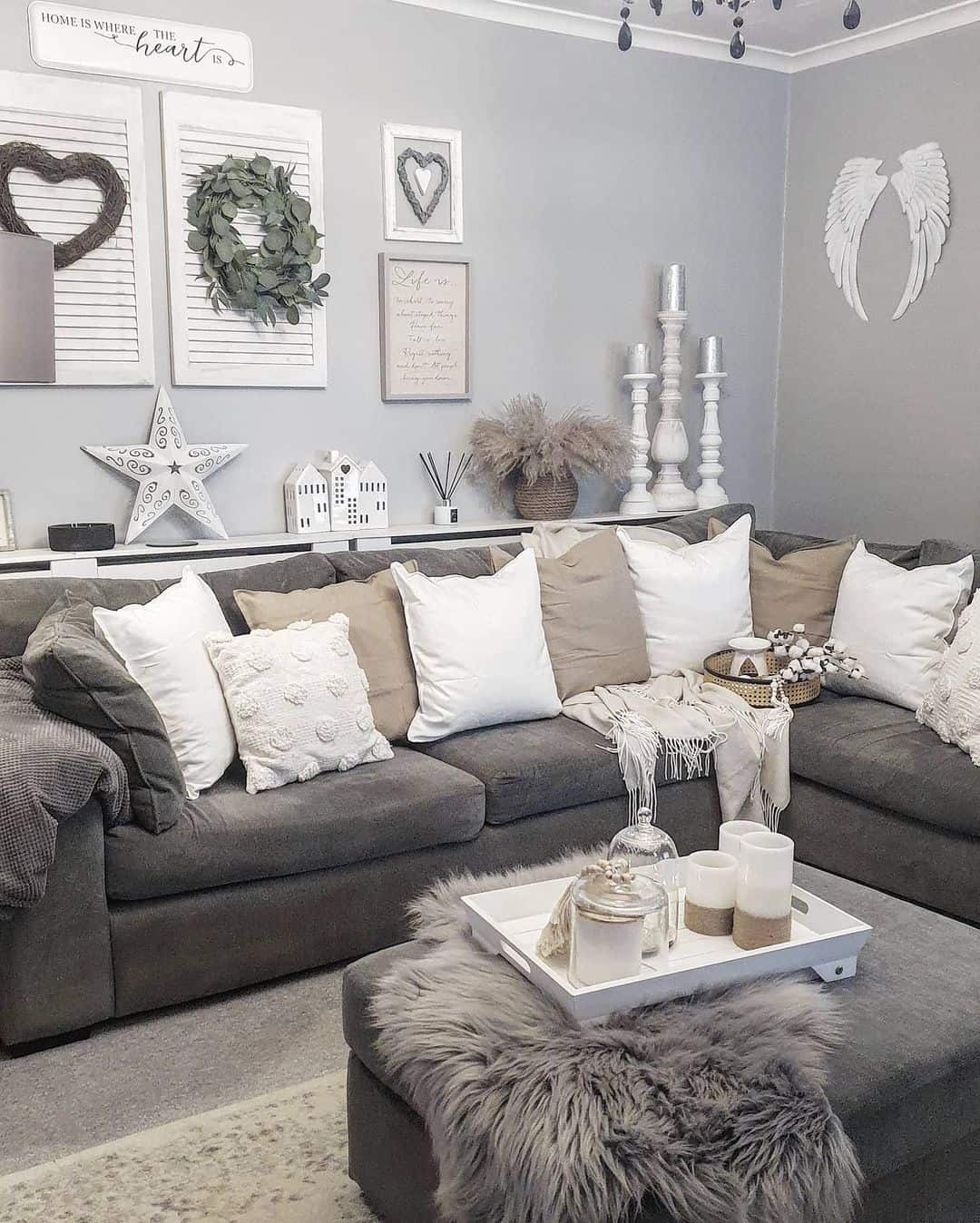 Chic Monochrome Living Room With Gray and White Elements - Soul & Lane