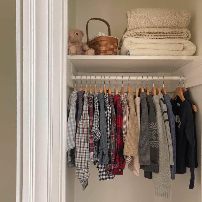 Closet Interior Painted Neutral Colors