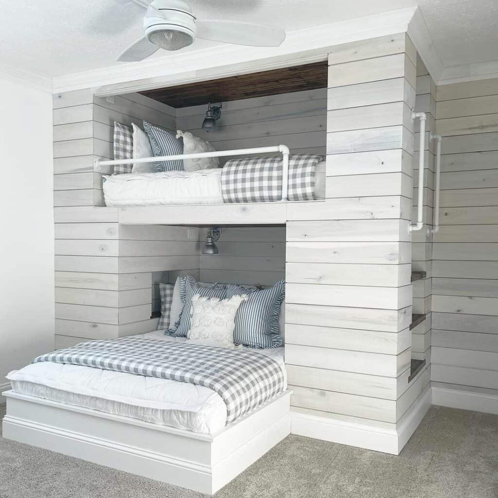 Cottage Farmhouse Bedroom With Shiplap Wall