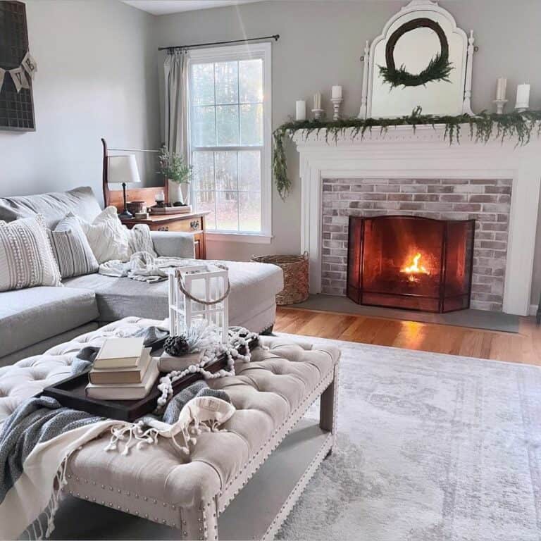 Cozy Room Ideas With Brick Fireplace