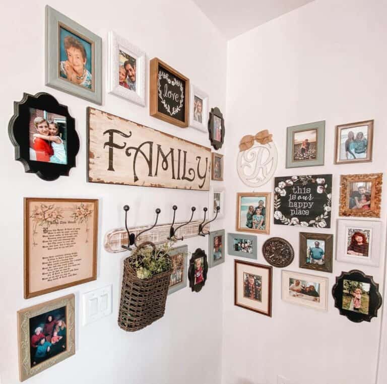 Eclectic Family Photo Display Ideas
