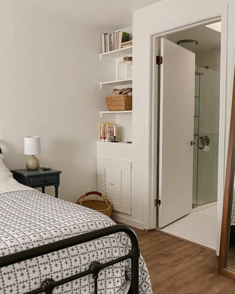 Ensuite Bathroom With White Door