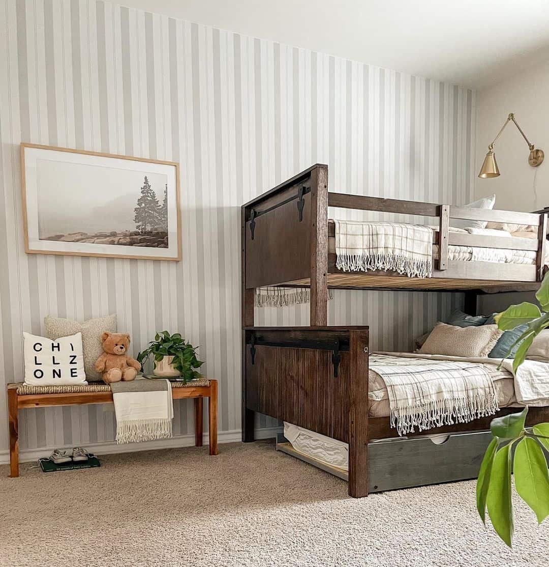 Farmhouse Bedroom With Wooden Bed Frame - Soul & Lane