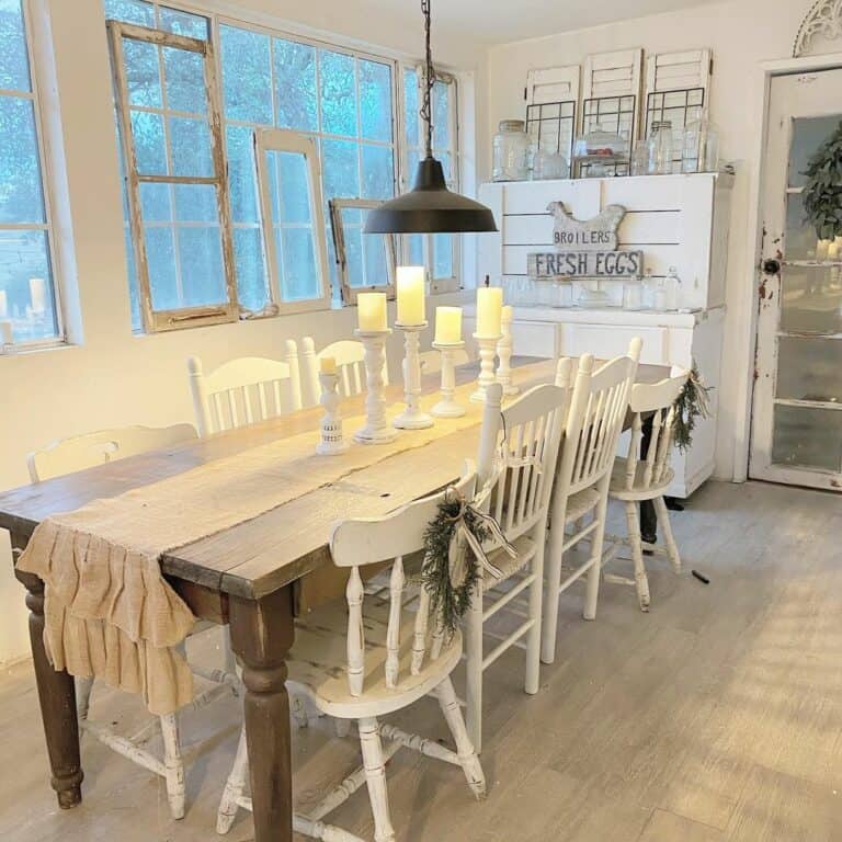 French Country Dining Room With Rustic Elements