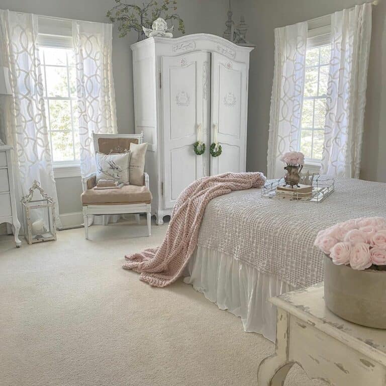 Gray Farmhouse Bedroom Ideas With a Feminine Touch