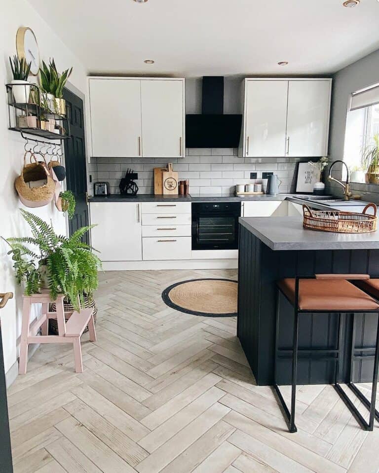Kitchen Flooring Ideas With Herringbone Design