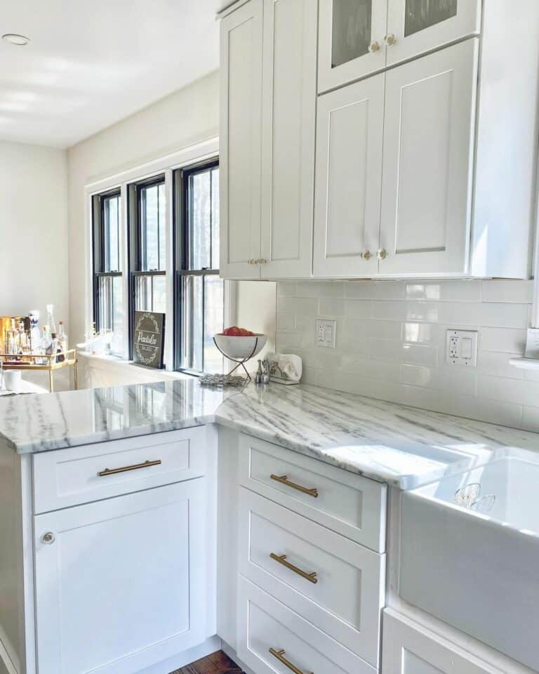 Kitchen With White Shaker Cabinets