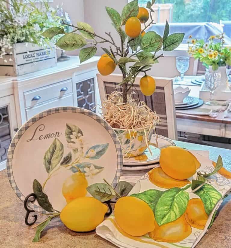 Lemon-themed Kitchen Countertop Display
