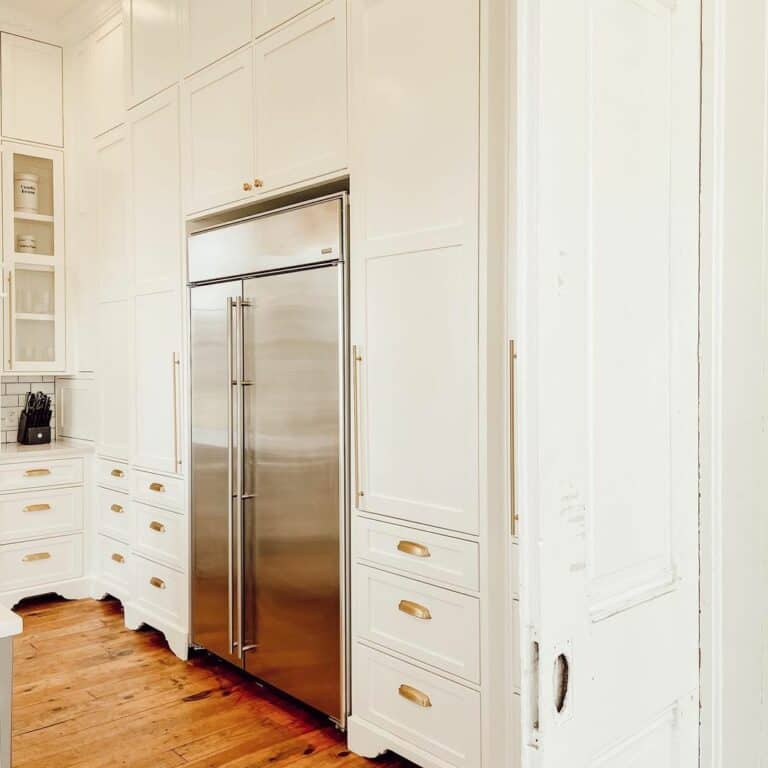 Luxurious Elements Paired With Stained Wood Flooring