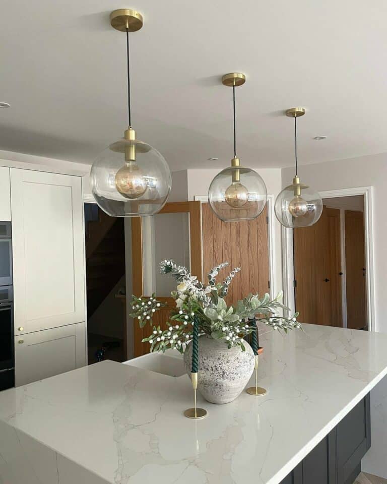 Marble Counters and Gold Accents
