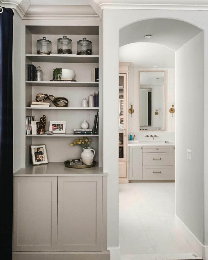 Master Bathroom With Arched Entryway