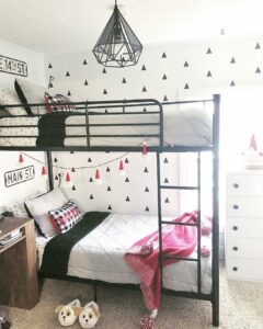 Modern Farmhouse Bedroom With Christmas Décor