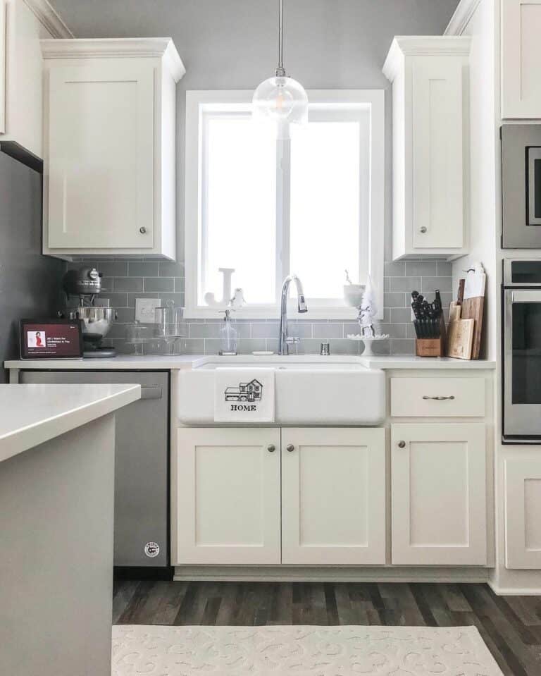 Modern Kitchen With White Sink