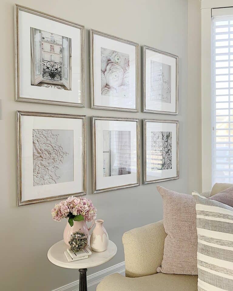 Modern Living Room With Framed Photographs
