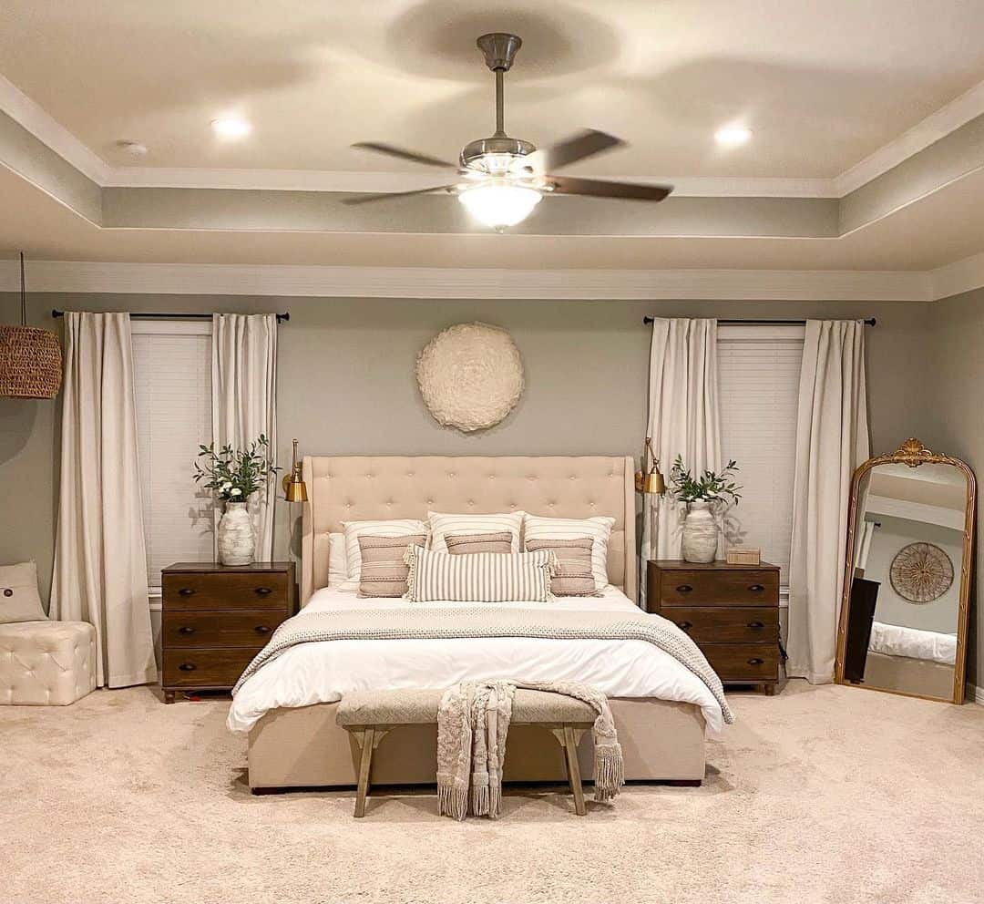 Neutral Gray Wall Paint for a Modern Farmhouse Bedroom Soul & Lane