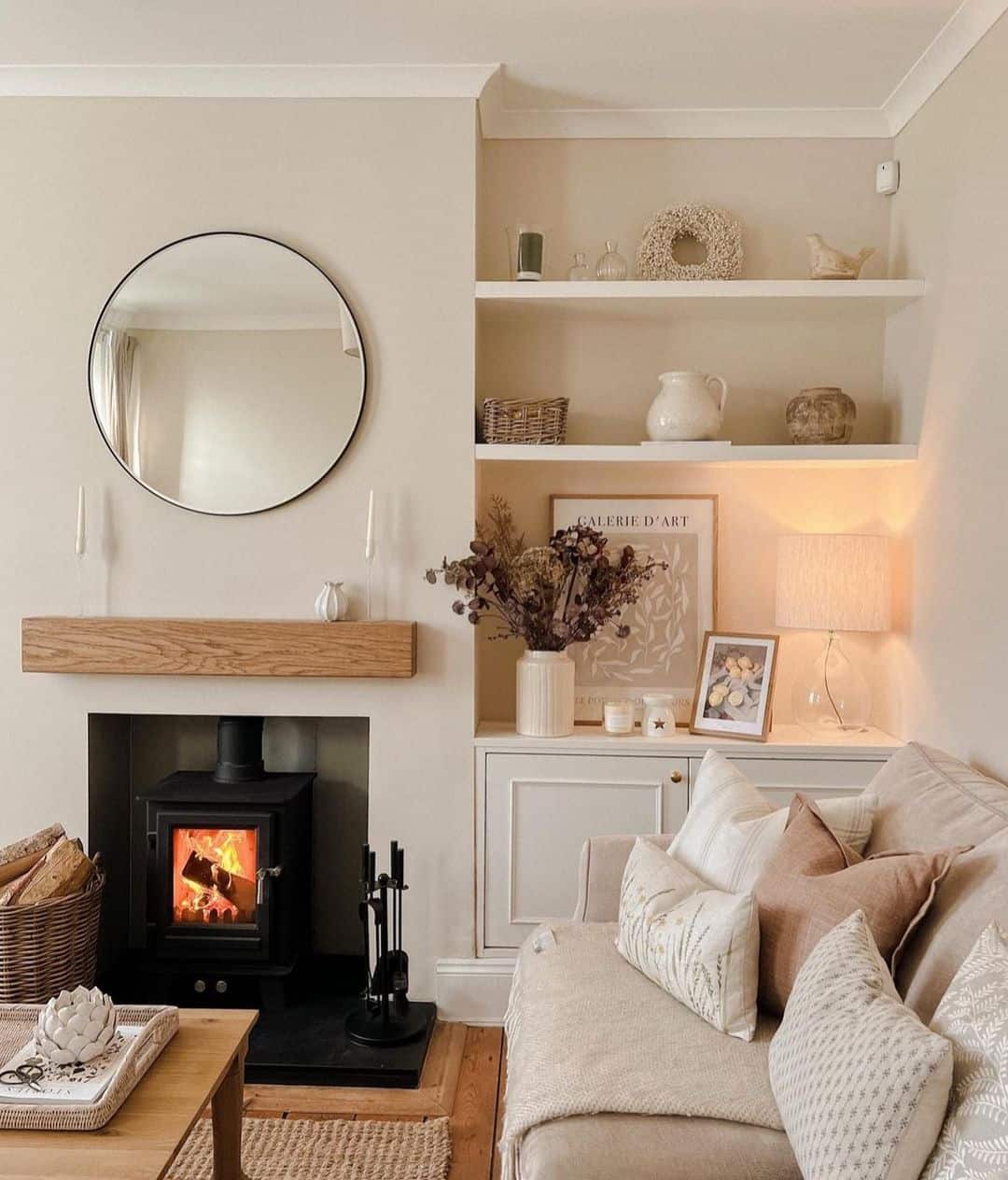 Neutral Styling for Living Room With Built-in Walls - Soul & Lane