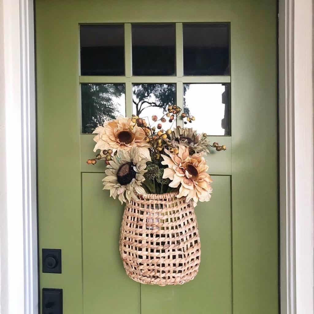 Olive Green Door Perfect for Fall