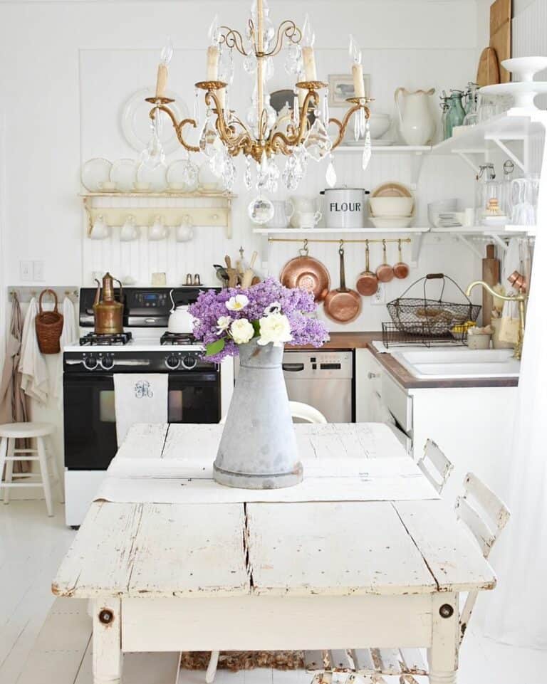 Painted Floors Spotlight Rustic Table