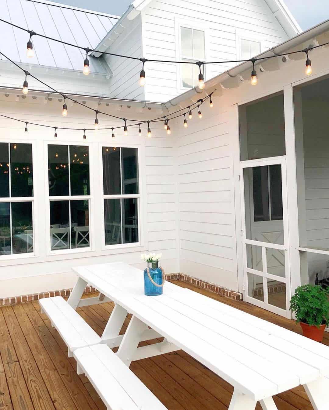 Picnic Tables and Patio Lights Soul & Lane