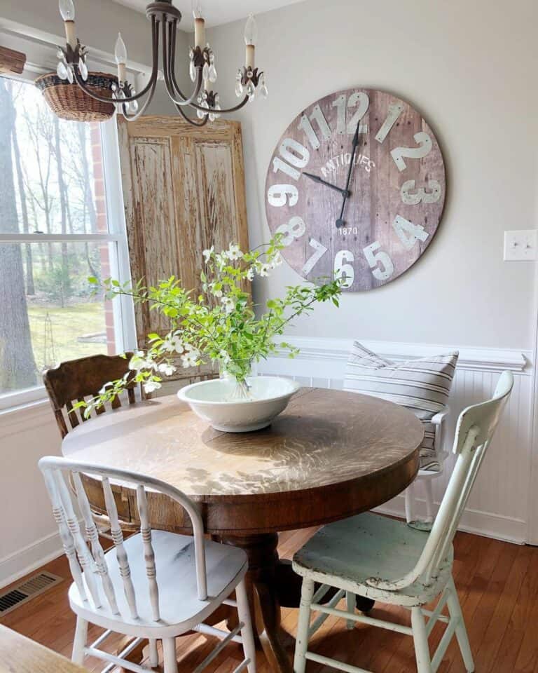 Rustic Dining Area Tucked in a Corner